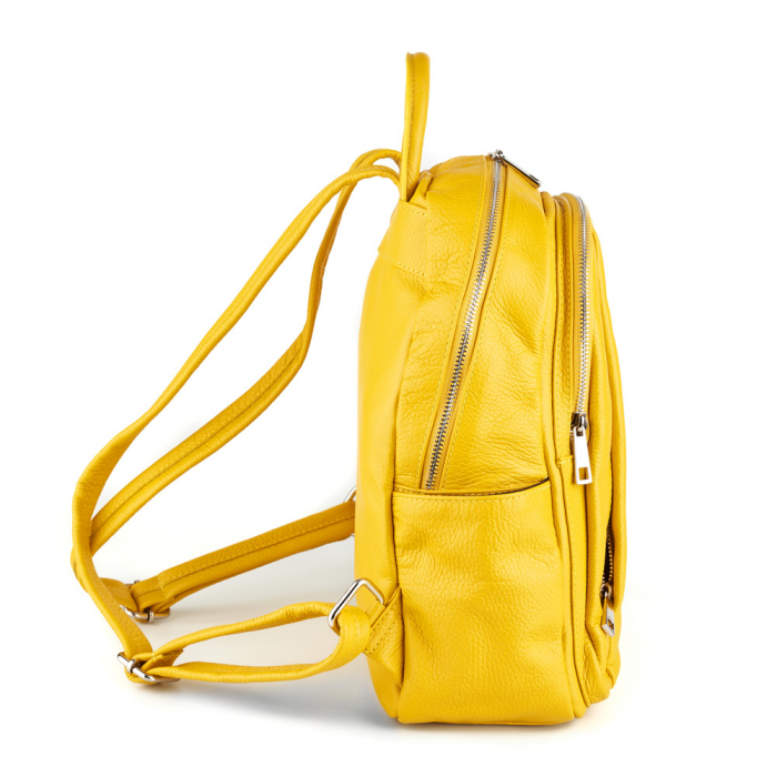 Rucsac Chelsea, din piele naturală galben, 8087 [4]
