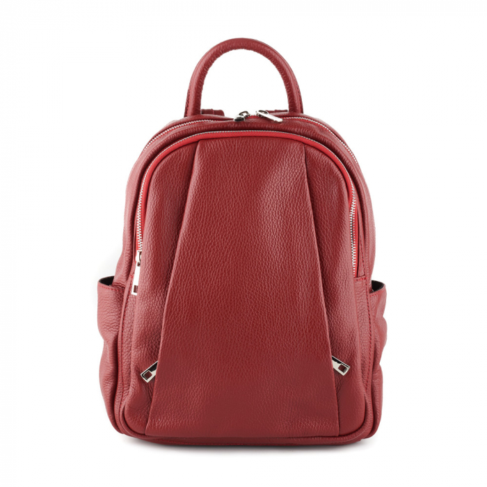 Rucsac Chelsea, din piele naturală rosu inchis, 8087 [2]