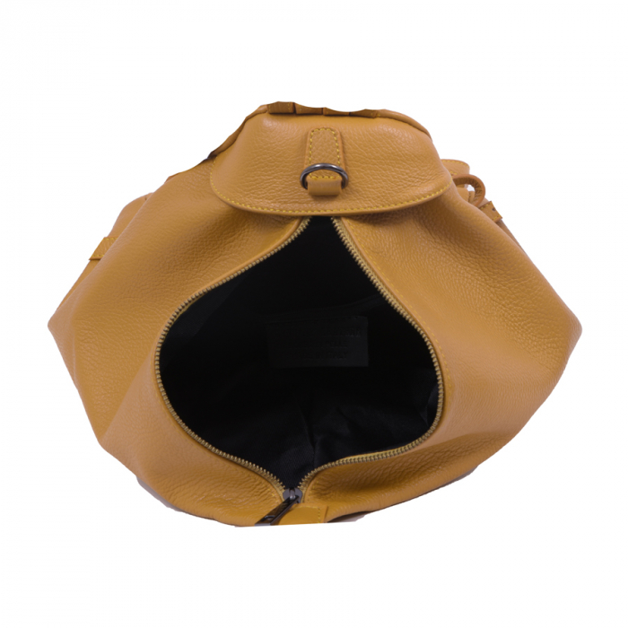 Rucsac Eda, din piele naturală galben, 8072 [4]