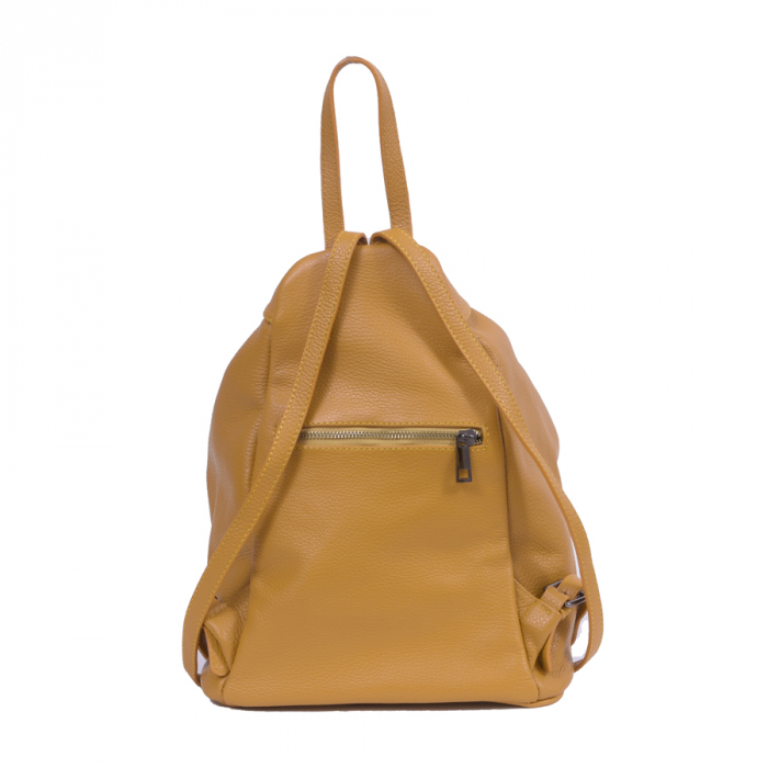 Rucsac Eda, din piele naturală galben, 8072 [5]