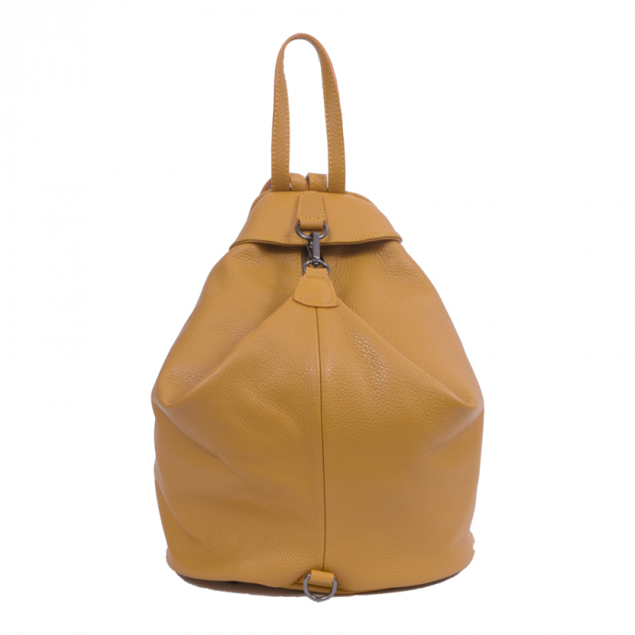 Rucsac Eda, din piele naturală galben, 8072 [2]