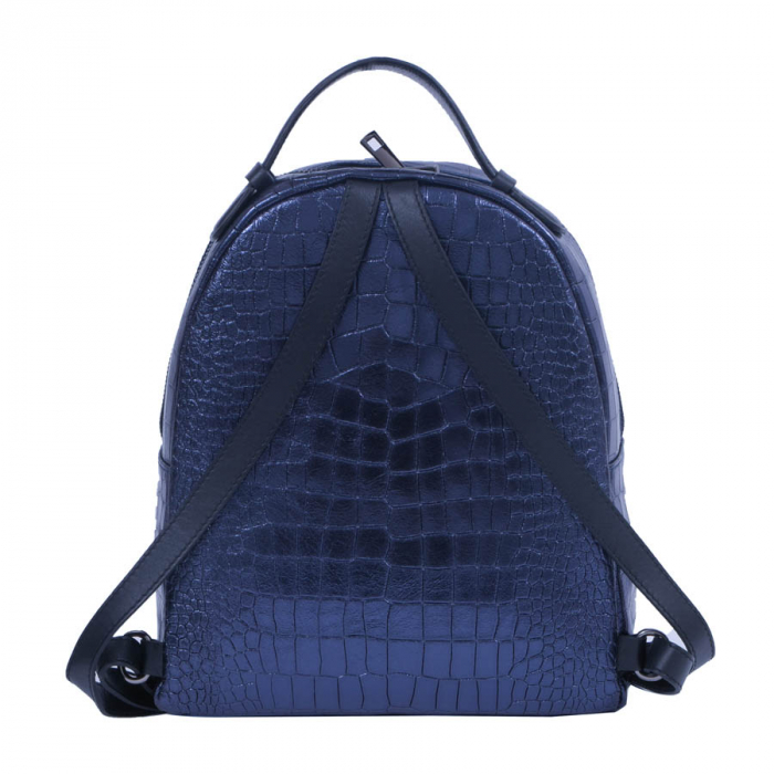 Rucsac Freya, albastru din piele naturală 8065 [4]