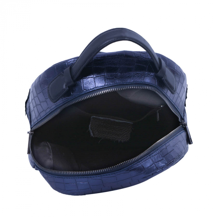 Rucsac Freya, albastru din piele naturală 8065 [3]