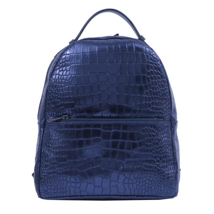 Rucsac Freya, albastru din piele naturală 8065 [2]