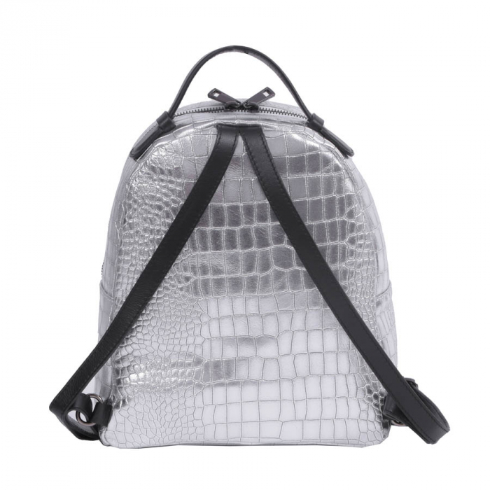 Rucsac Freya, argintiu din piele naturală 8065 [4]