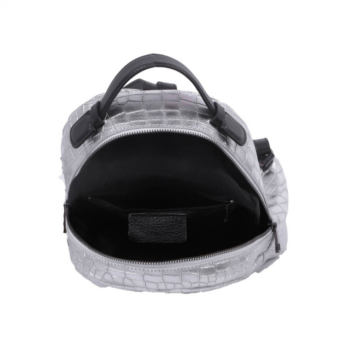 Rucsac Freya, argintiu din piele naturală 8065 [3]