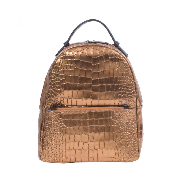 Rucsac Freya, cupru sidefat din piele naturală 8065 [2]