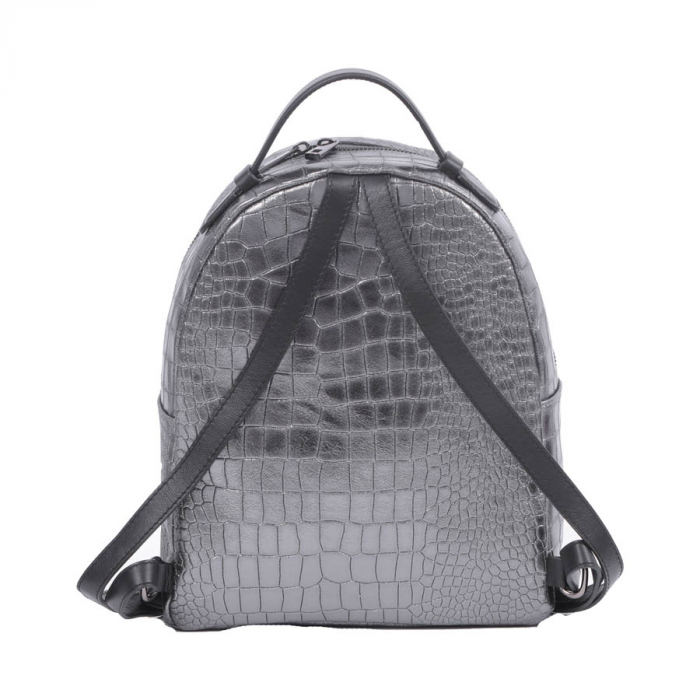 Rucsac Freya, gri din piele naturală 8065 [4]