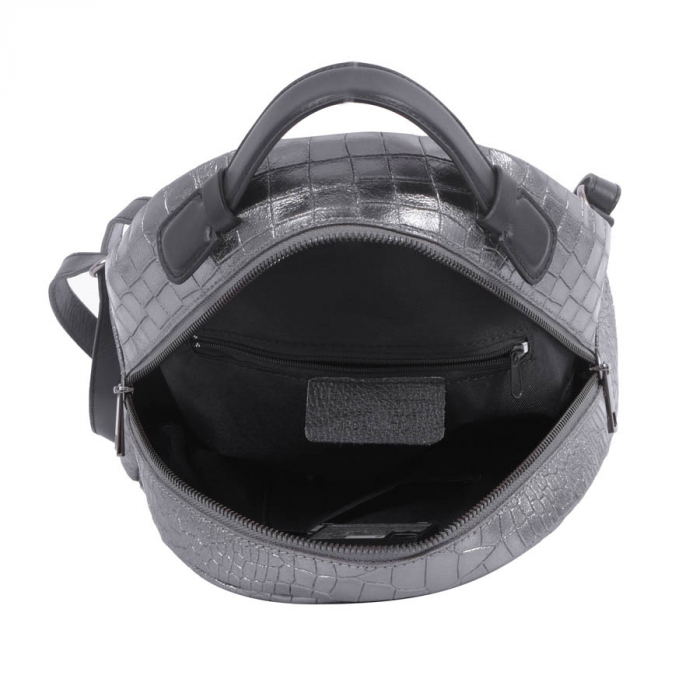 Rucsac Freya, gri din piele naturală 8065 [3]