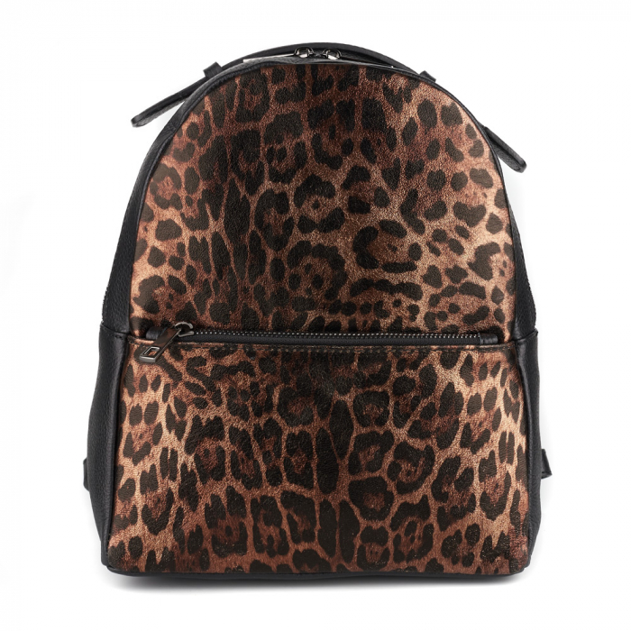 Rucsac Kriss, animal print din piele naturală 8172 [2]