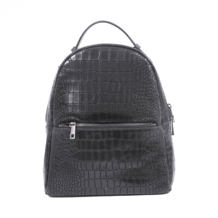Rucsac Freya, negru din piele naturală 8065 [2]