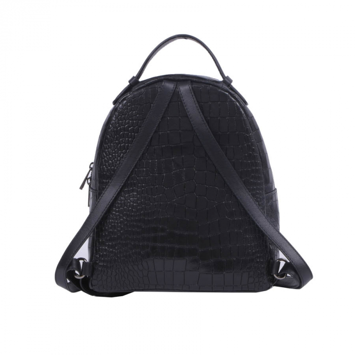Rucsac Freya, negru din piele naturală 8065 [4]