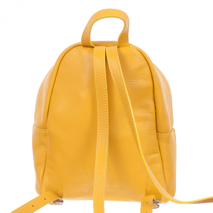 Rucsac galben din piele naturală 8032 [4]