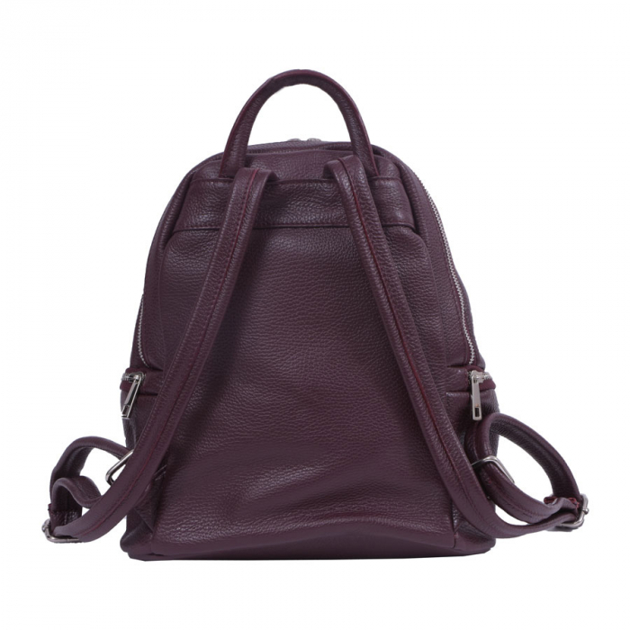 Rucsac Julia, bordeaux din piele naturală 8064 [4]