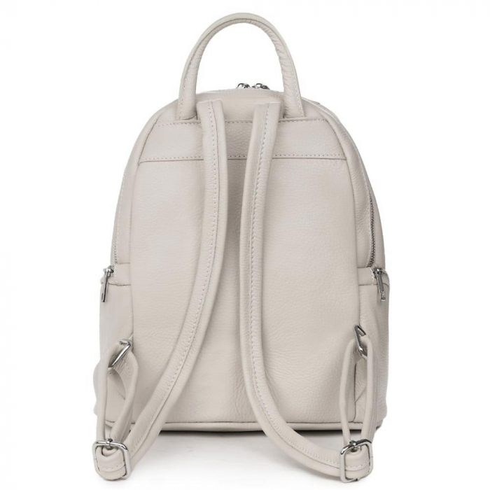 Rucsac Julia, gris deschis din piele naturală 8064 [3]