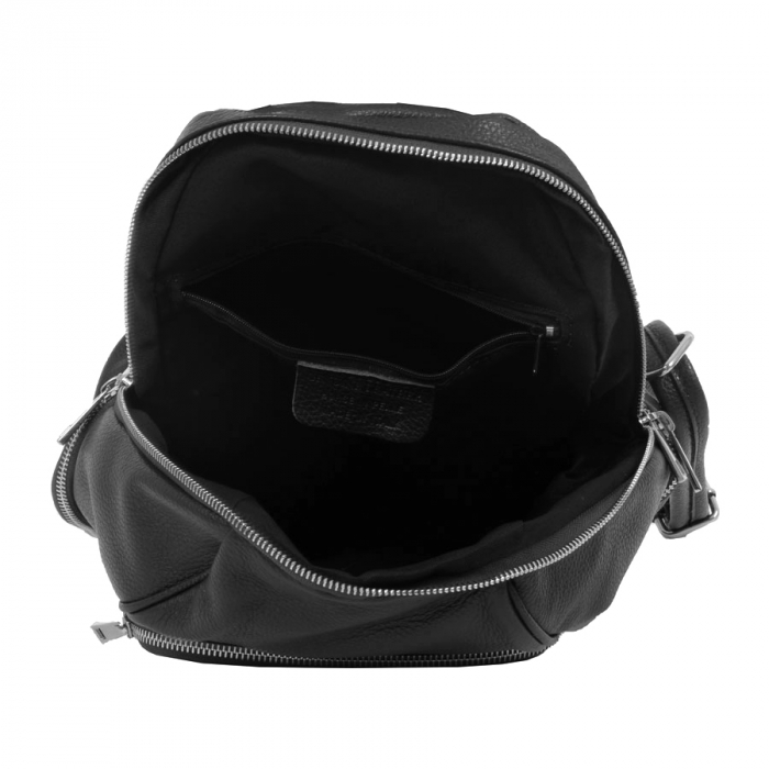 Rucsac Julia, negru din piele naturală 8064 [3]