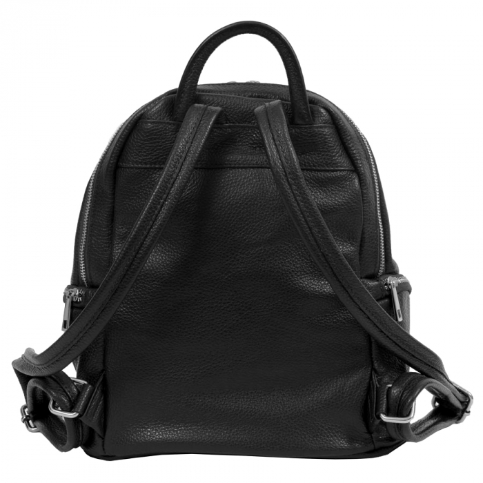Rucsac Julia, negru din piele naturală 8064 [4]