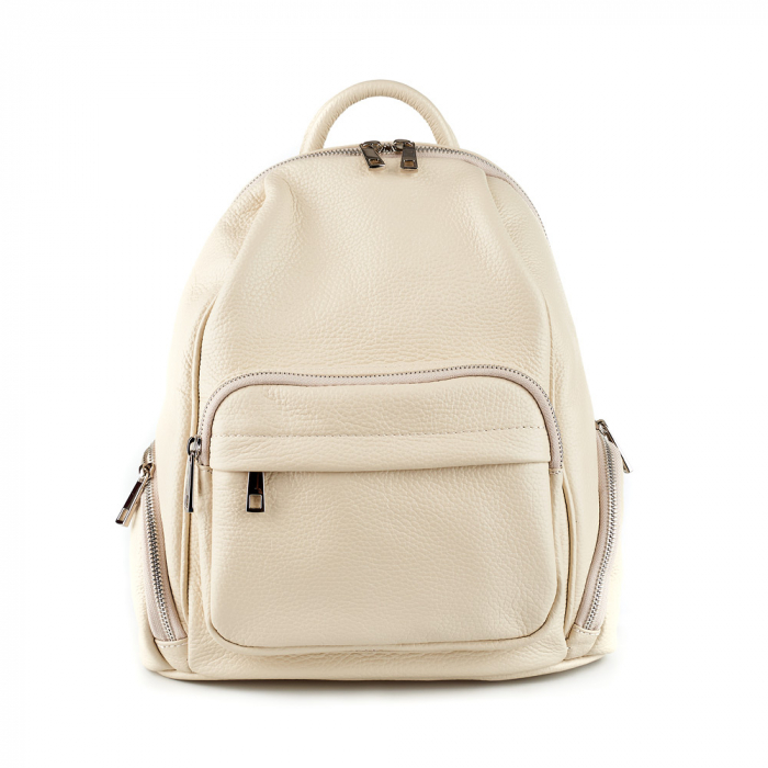 Rucsac Julia, alb din piele naturală 8064 [2]