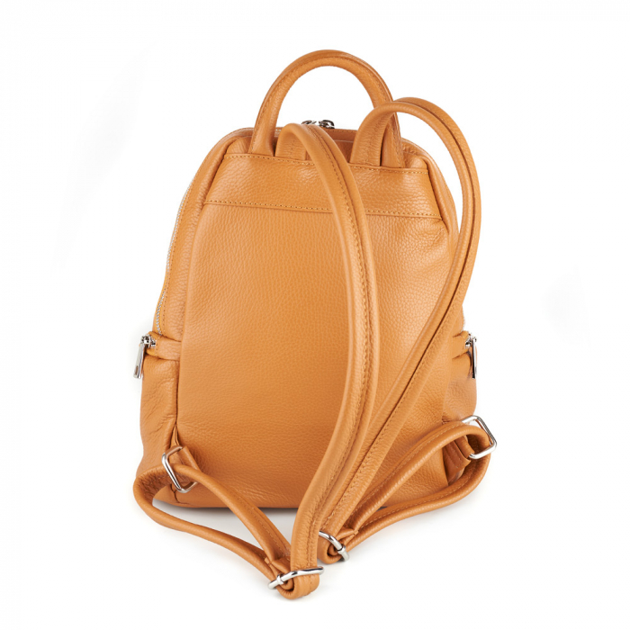 Rucsac Julia, galben din piele naturală 8064 [3]