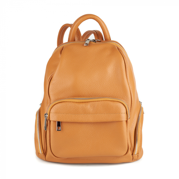 Rucsac Julia, galben din piele naturală 8064 [2]