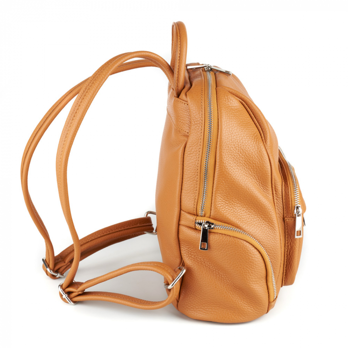 Rucsac Julia, galben din piele naturală 8064 [4]