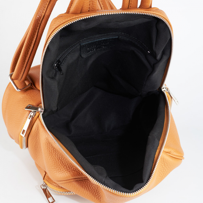Rucsac Julia, galben din piele naturală 8064 [5]