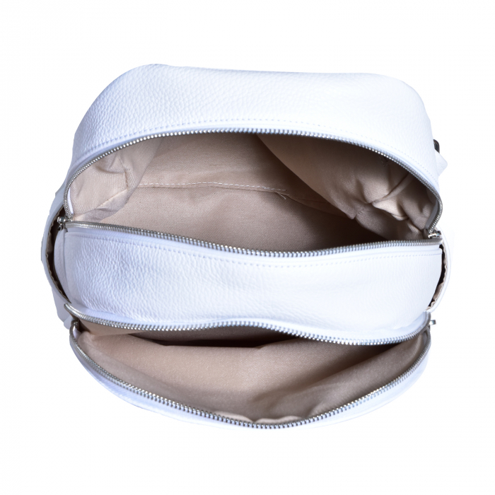 Rucsac Kallya, din piele naturală alb 8162 [4]