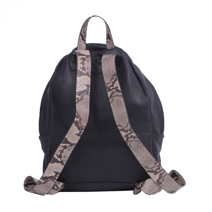 Rucsac Karen, negru din piele naturală 8068 [4]
