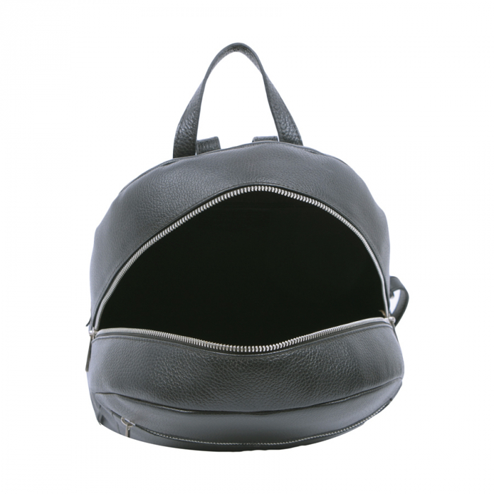 Rucsac Karly, negru din piele naturală monocompartimentat 8048 [4]