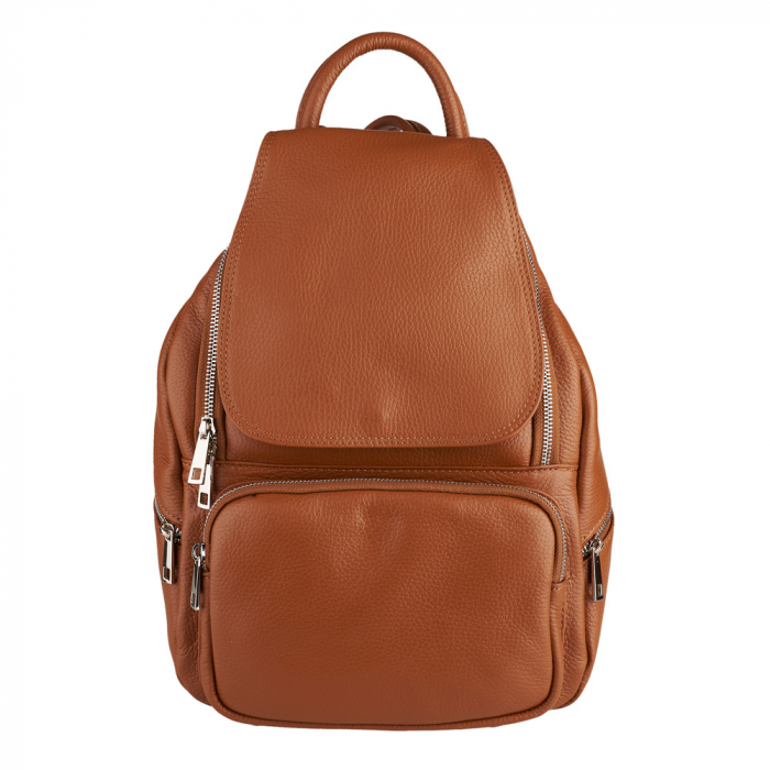 Rucsac Karmela, din piele naturală coniac 8193 [2]