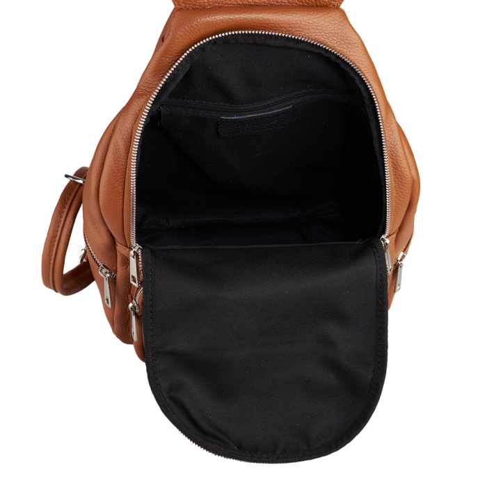 Rucsac Karmela, din piele naturală coniac 8193 [4]