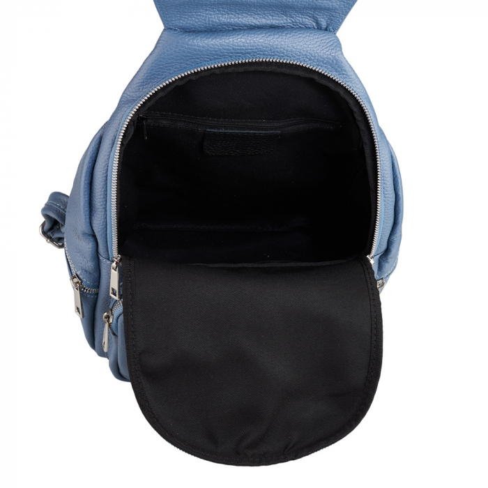Rucsac Karmela, din piele naturală bleumarin 8193 [4]