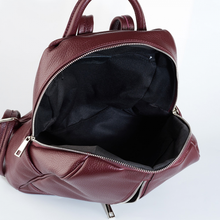 Rucsac Kelly, din piele naturală bordo, 8092 [5]