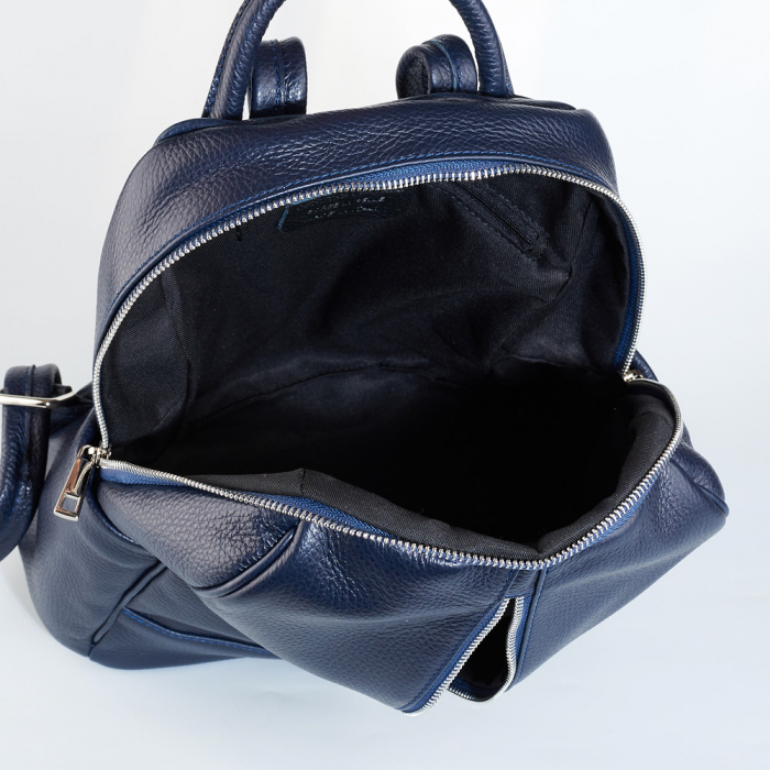 Rucsac Kelly, din piele naturală bleumarin, 8092 [5]