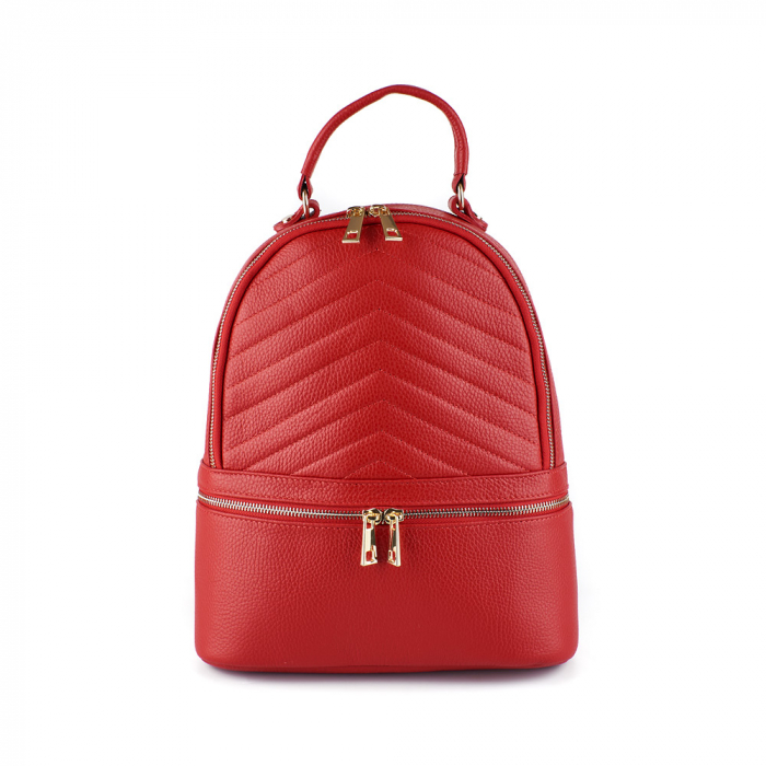 Rucsac Kimmy, din piele naturală rosu, 8100 [2]