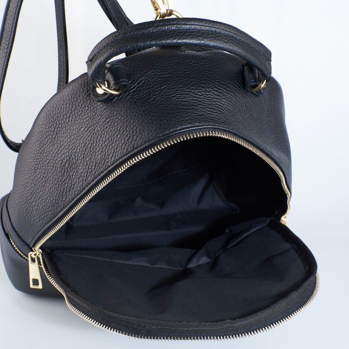 Rucsac Kimmy, din piele naturală negru, 8100 [4]