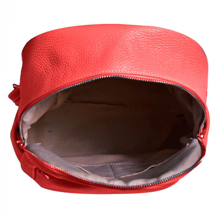 Rucsac Mabel, din piele naturală rosu 8159 [4]