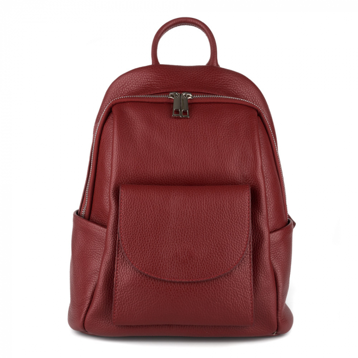 Rucsac Maysa, din piele naturală rosu inchis, 8179 [2]