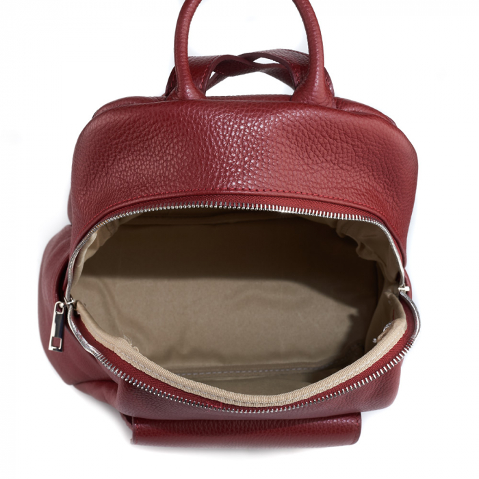 Rucsac Maysa, din piele naturală rosu inchis, 8179 [4]