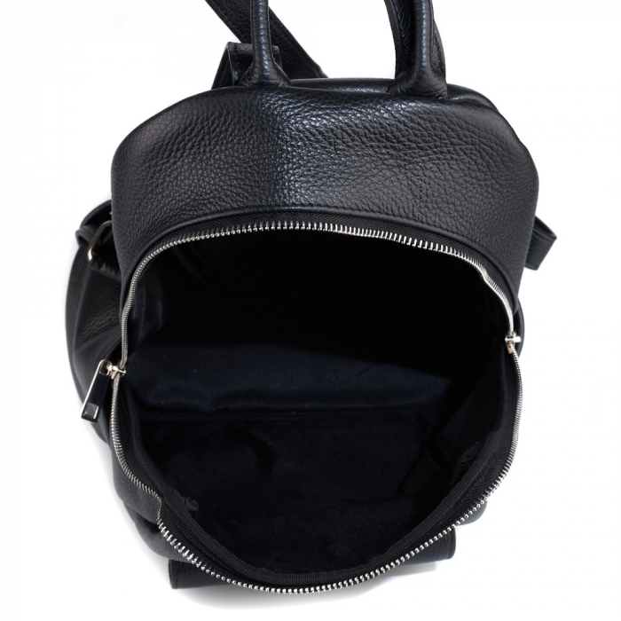 Rucsac Maysa, din piele naturală neagra, 8179 [4]