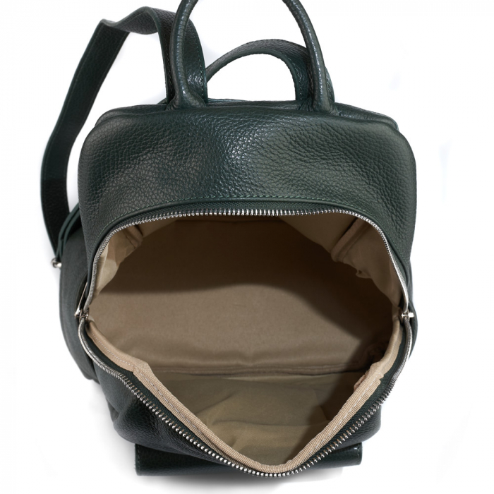Rucsac Maysa, din piele naturală verde inchis, 8179 [4]