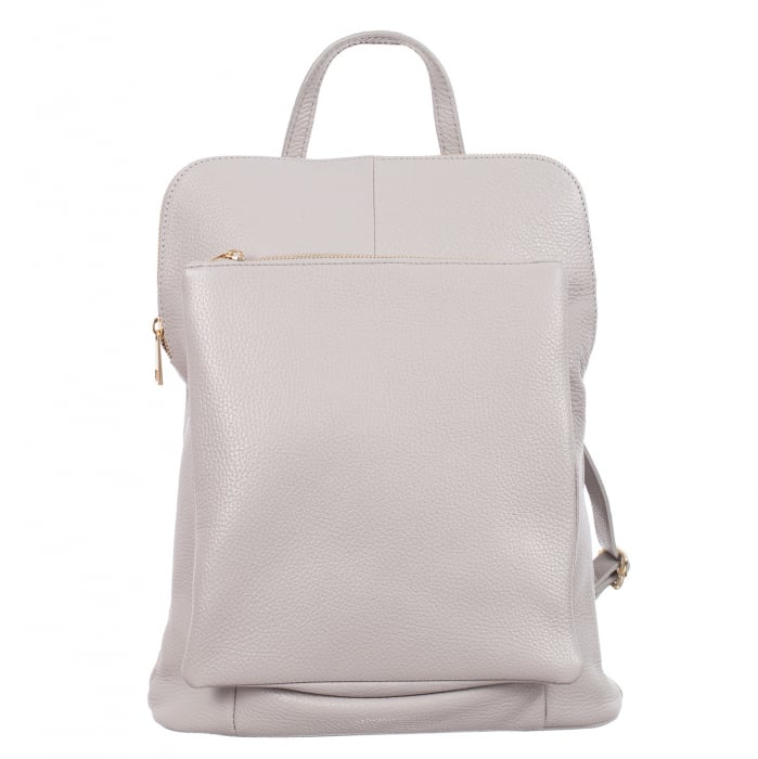 Rucsac alb din piele cu bicompartimentat 8015 [2]