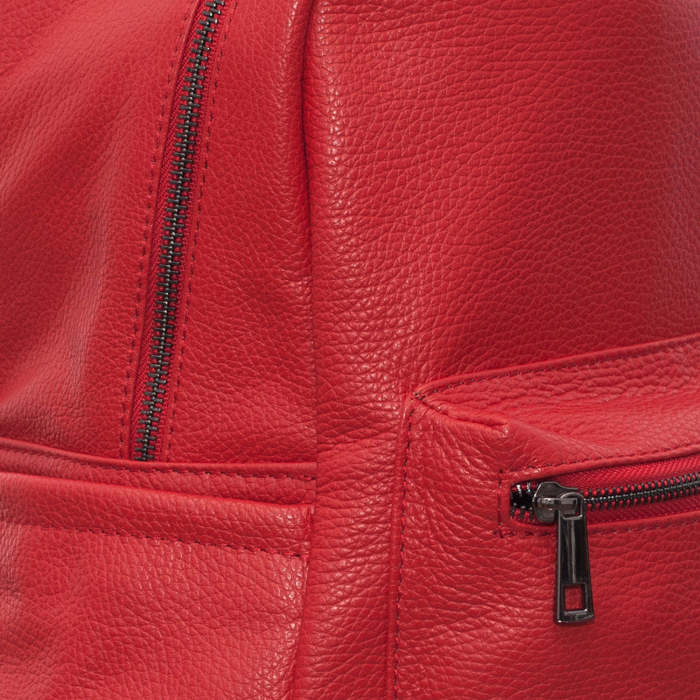 Rucsac roșu din piele naturală monocompartimentat 8025 [3]