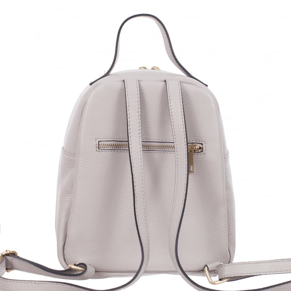 Rucsac gri din piele cu striații 8033 [3]