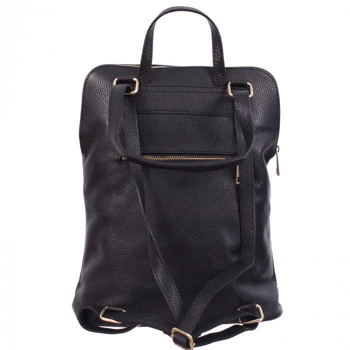 Rucsac negru din piele cu bicompartimentat 8015 [3]