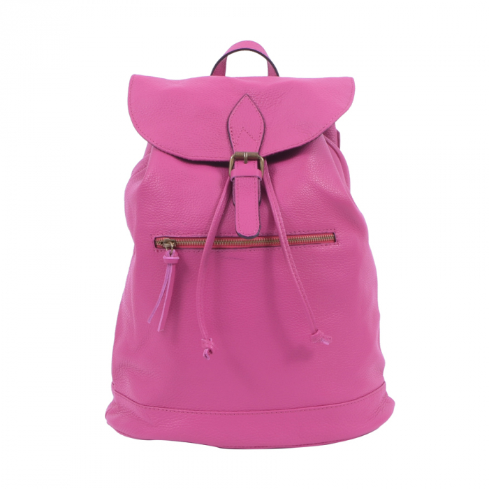 Rucsac Sidney, din piele naturală roz bombon, 8079 [2]
