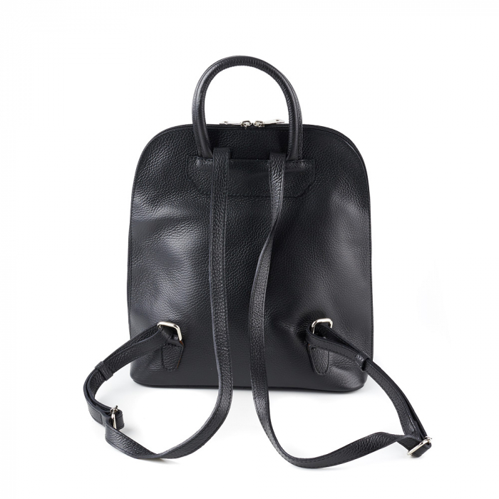 Rucsac Cassie, din piele naturală neagra, 8089 [3]