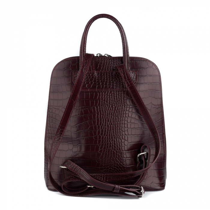 Rucsac Tabitha, din piele naturală maro croco, 8148 [3]