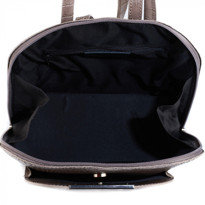 Rucsac Tabitha, din piele naturală taupe croco, 8148 [4]