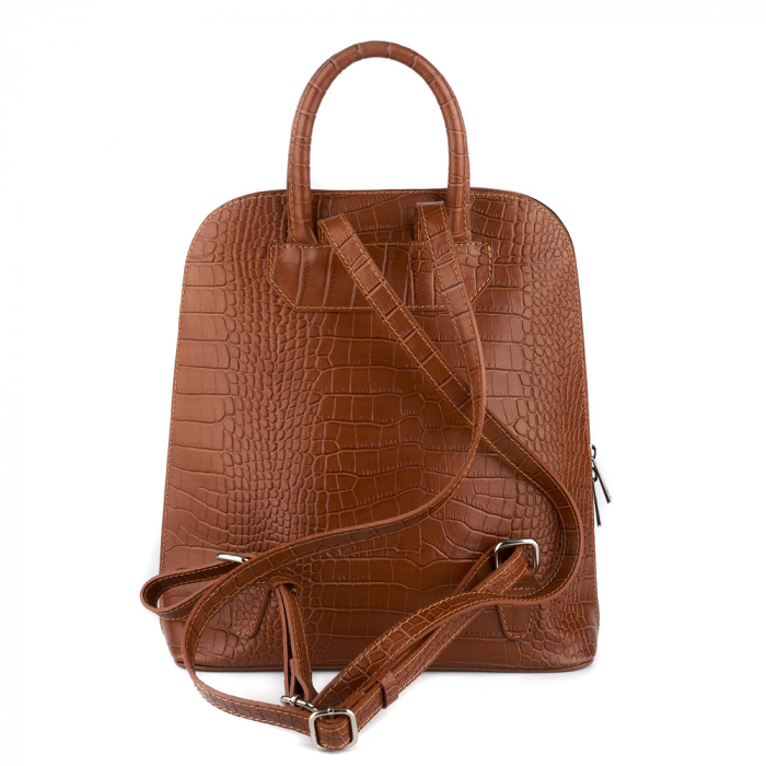 Rucsac Tabitha, din piele naturală coniac croco, 8148 [3]